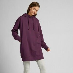 Uniqlo Burgundy Hoodie Dress